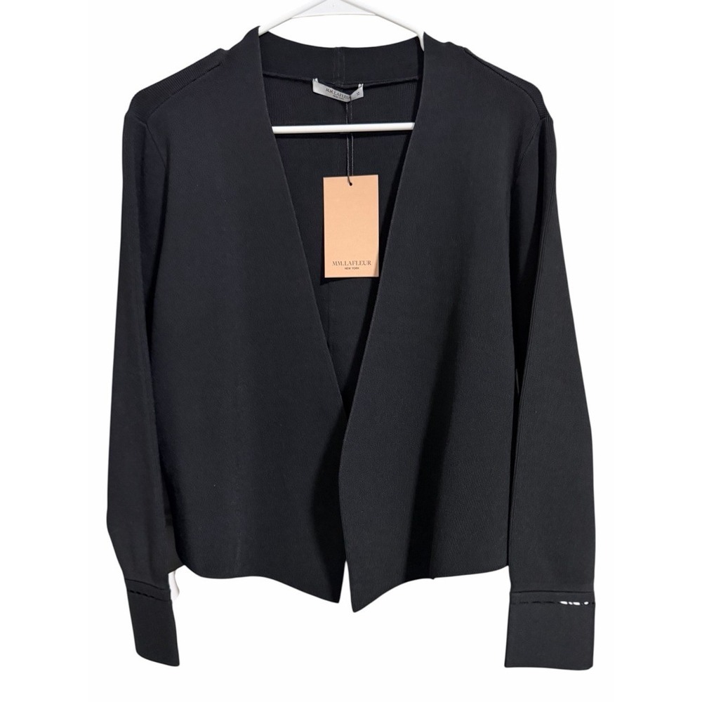 M. M. Lafleur The Sant Ambroeus Jardigan Cardigan Stretch Black Women's Size +1